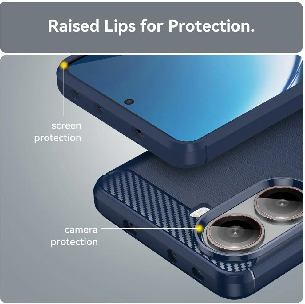 Xiaomi Poco X7 Pro Hoesje Geborsteld TPU Flexibele Back Cover Blauw afbeelding 7