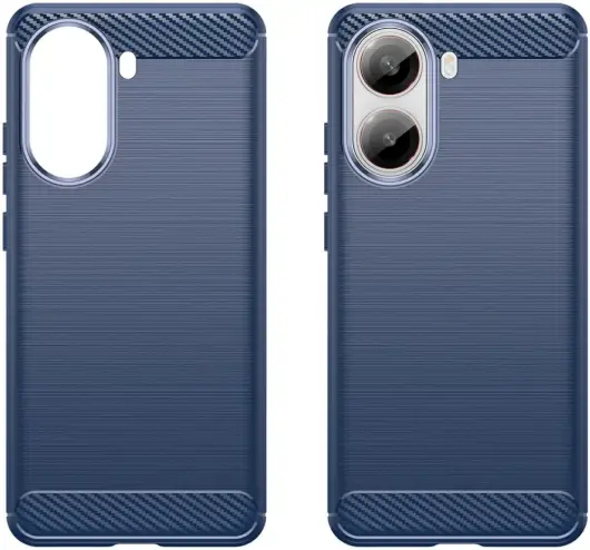 Xiaomi Poco X7 Pro Hoesje Geborsteld TPU Flexibele Back Cover Blauw afbeelding 2