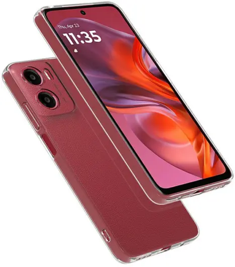 Motorola Moto E15 Hoesje Dun TPU Back Cover Transparant afbeelding 2