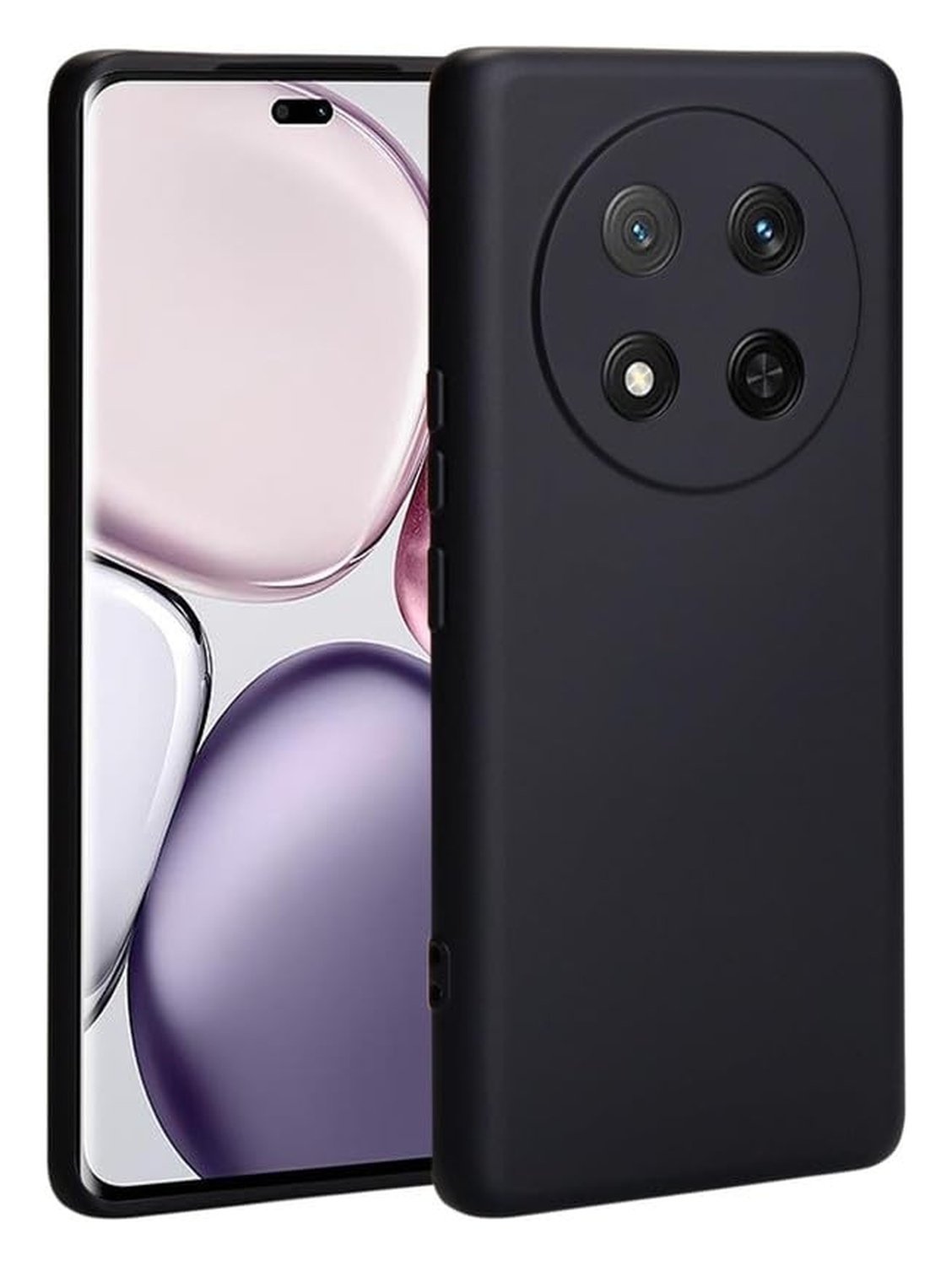 Honor Magic 7 Lite Hoesje Dun TPU Back Cover Matte Zwart afbeelding 1