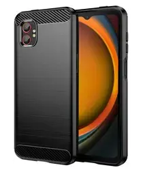 Samsung Galaxy Xcover 7 Pro Hoesje Geborsteld TPU Flexibele Back Cover Zwart afbeelding