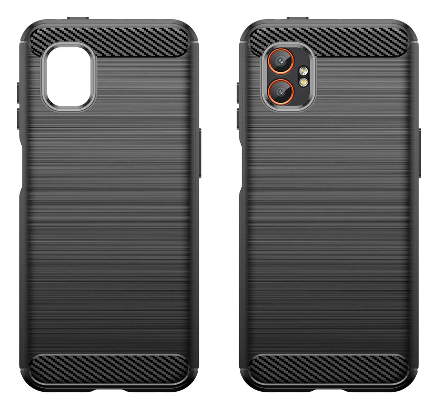 Samsung Galaxy Xcover 7 Pro Hoesje Geborsteld TPU Flexibele Back Cover Zwart afbeelding 2