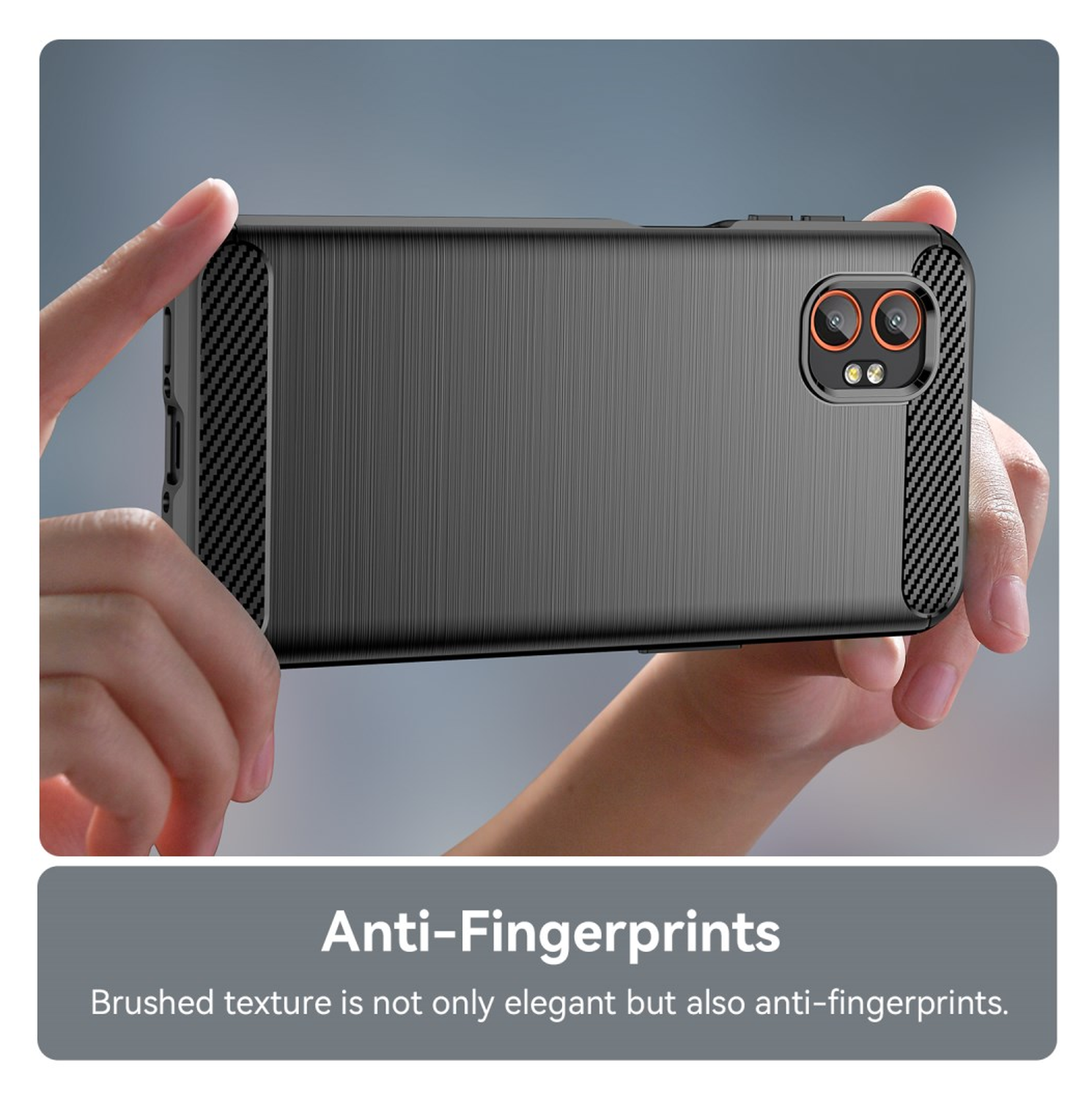 Samsung Galaxy Xcover 7 Pro Hoesje Geborsteld TPU Flexibele Back Cover Zwart afbeelding 6