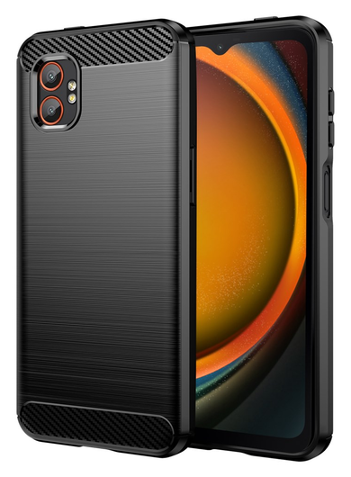 Samsung Galaxy Xcover 7 Pro Hoesje Geborsteld TPU Flexibele Back Cover Zwart afbeelding 1