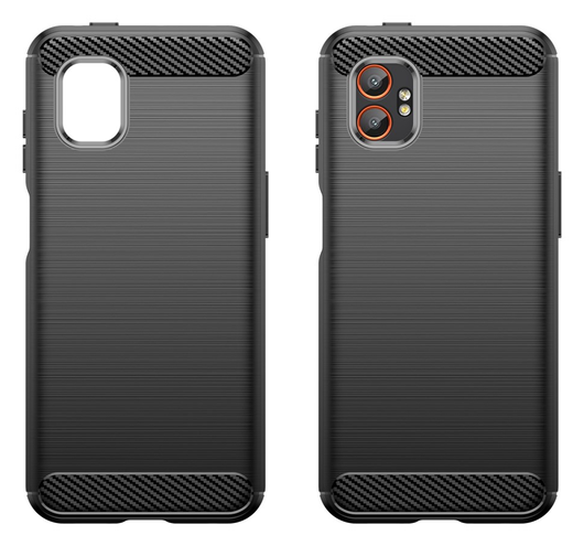 Samsung Galaxy Xcover 7 Pro Hoesje Geborsteld TPU Flexibele Back Cover Zwart afbeelding 2
