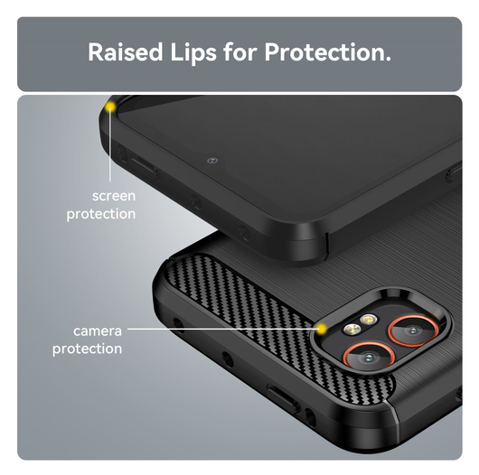 Samsung Galaxy Xcover 7 Pro Hoesje Geborsteld TPU Flexibele Back Cover Zwart afbeelding 7