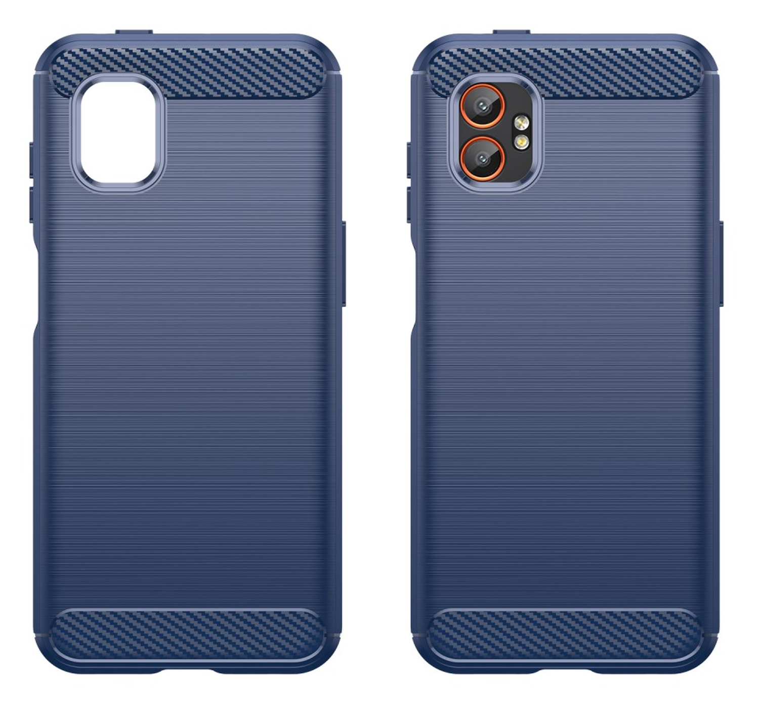 Samsung Galaxy Xcover 7 Pro Hoesje Geborsteld TPU Flexibele Back Cover Blauw afbeelding 2