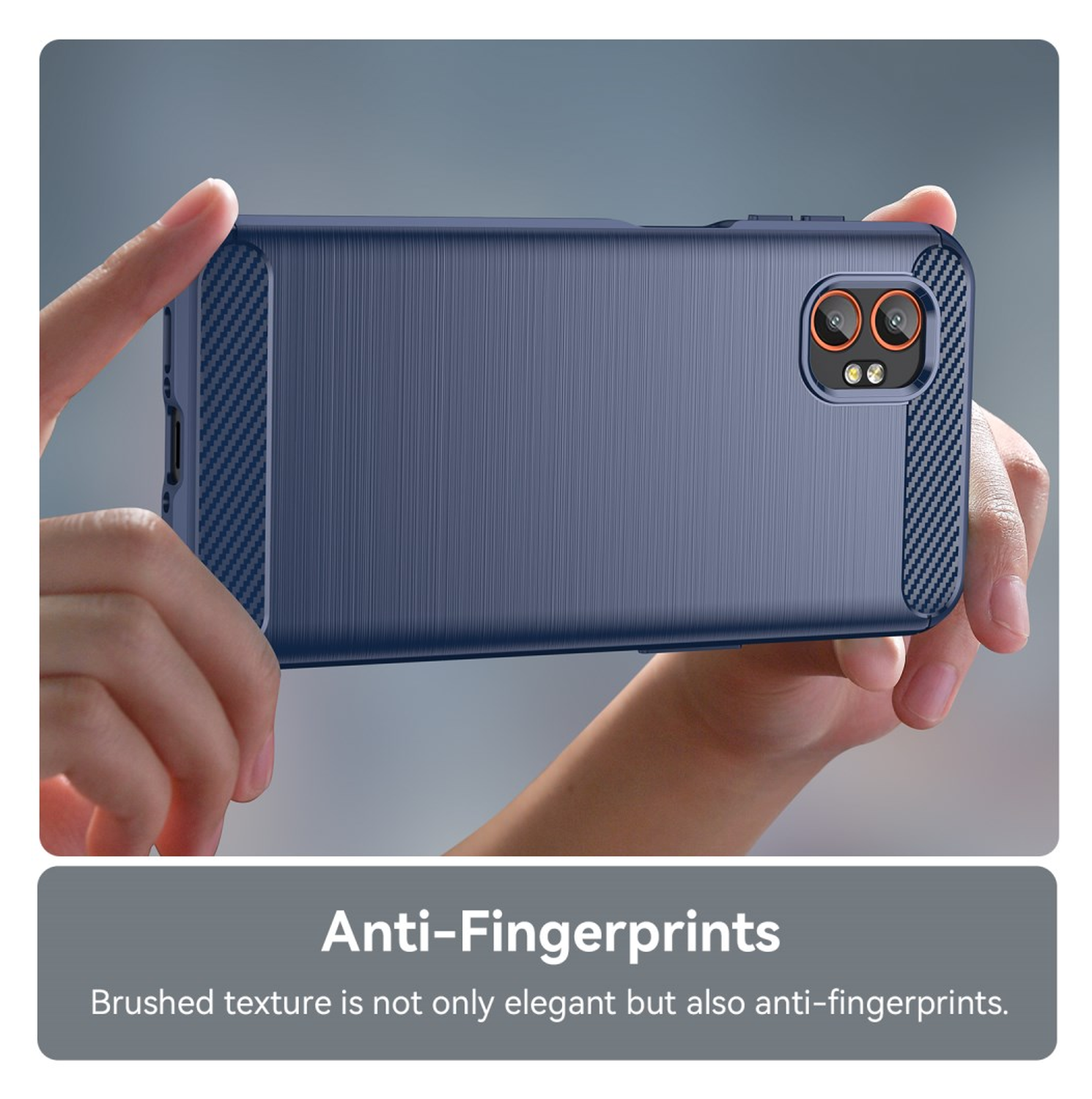 Samsung Galaxy Xcover 7 Pro Hoesje Geborsteld TPU Flexibele Back Cover Blauw afbeelding 6