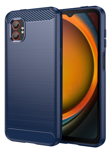 Samsung Galaxy Xcover 7 Pro Hoesje Geborsteld TPU Flexibele Back Cover Blauw afbeelding 1