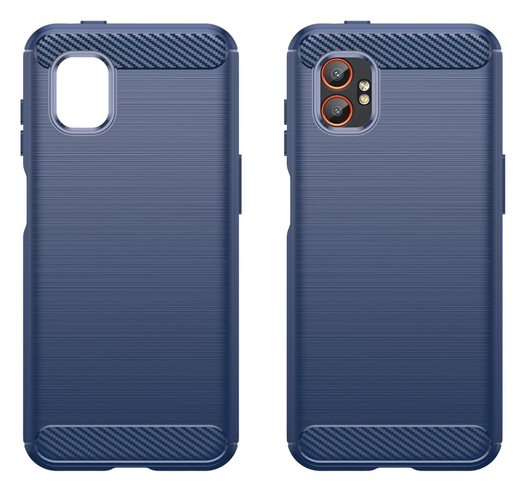 Samsung Galaxy Xcover 7 Pro Hoesje Geborsteld TPU Flexibele Back Cover Blauw afbeelding 2