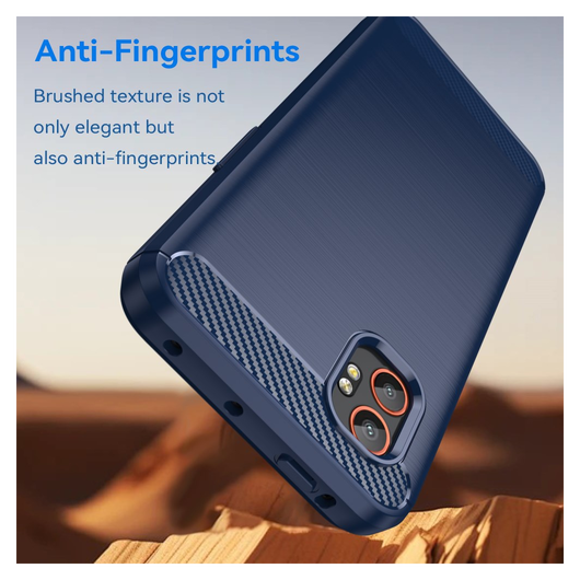 Samsung Galaxy Xcover 7 Pro Hoesje Geborsteld TPU Flexibele Back Cover Blauw afbeelding 4