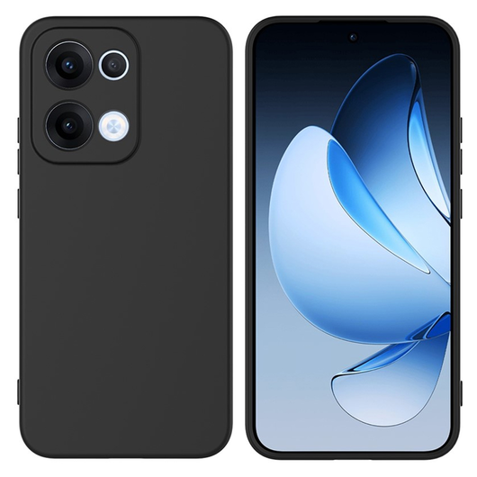Oppo Reno 13 Hoesje Dun TPU Back Cover Matte Zwart afbeelding 2