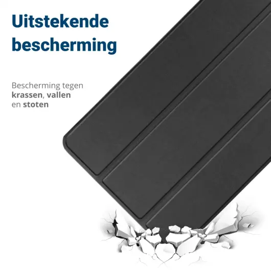 Huawei MatePad SE 11 Hoes Tri-Fold Book Case met Standaard Zwart afbeelding 3