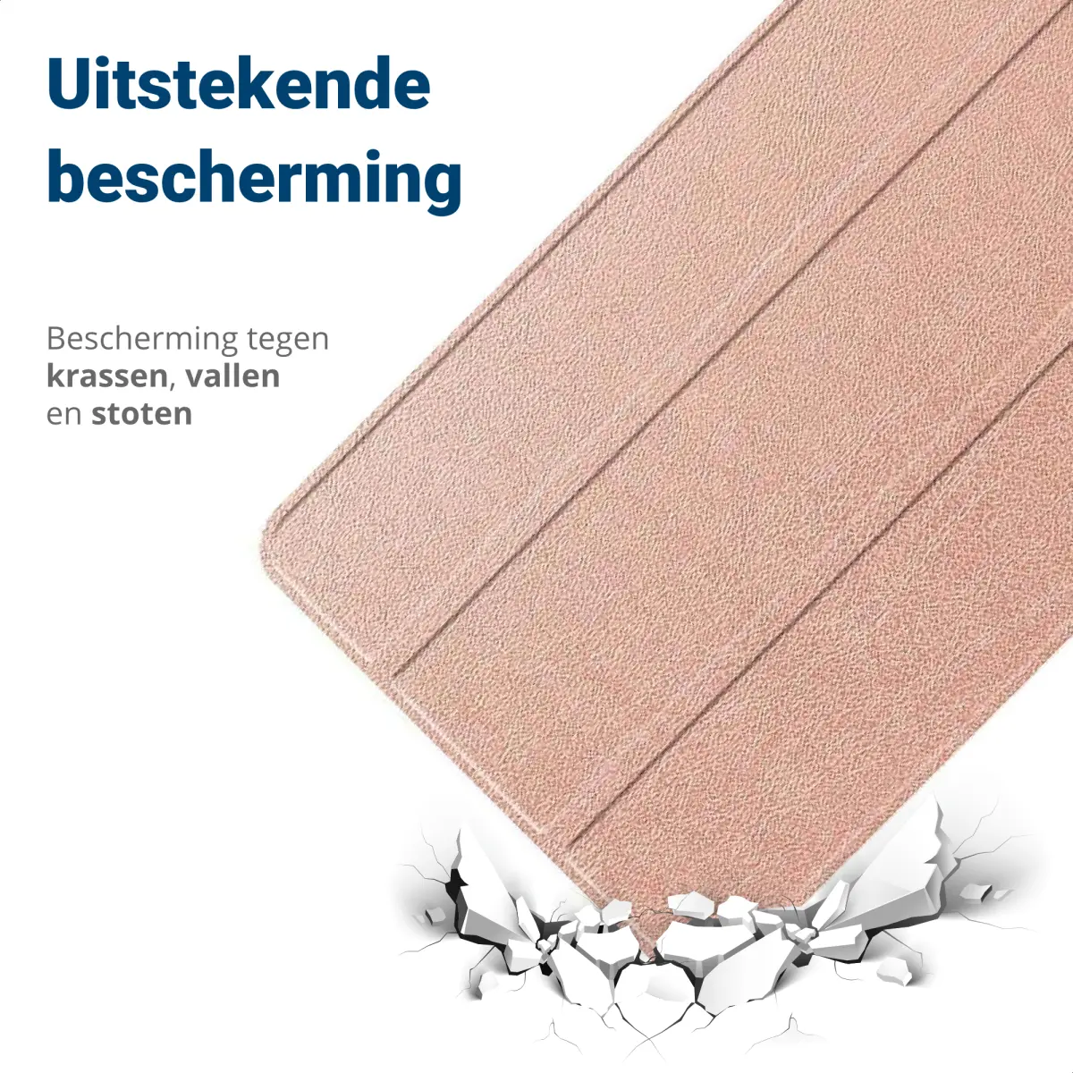 Huawei MatePad SE 11 Hoes Tri-Fold Book Case met Standaard Roze afbeelding 3