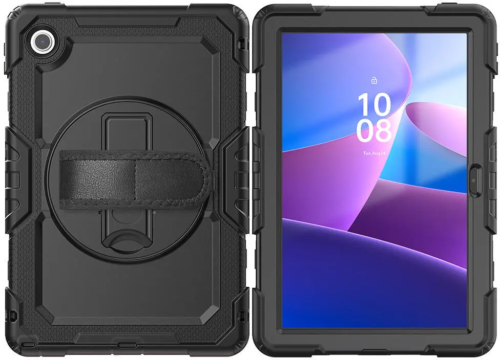 Lenovo Tab M10 Gen 4 (2025) Hoes met Screen Protector en Handriem Zwart afbeelding 17