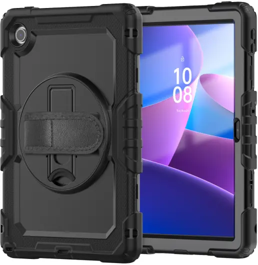 Lenovo Tab M10 Gen 4 (2025) Hoes met Screen Protector en Handriem Zwart afbeelding 16