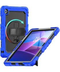 Lenovo Tab M10 Gen 4 (2025) Hoes met Screen Protector en Handriem Blauw afbeelding