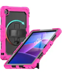 Lenovo Tab M10 Gen 4 (2025) Hoes met Screen Protector en Handriem Roze afbeelding
