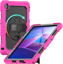 Lenovo Tab M10 Gen 4 (2025) Hoes met Screen Protector en Handriem Roze