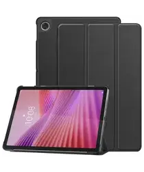 Lenovo Tab M10 Gen 4 Hoes Tri-Fold Book Case met Standaard Zwart afbeelding