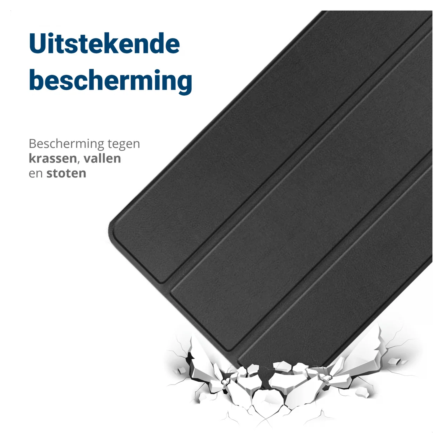 Lenovo Tab M10 Gen 4 (2025) Hoes Tri-Fold Book Case met Standaard Zwart afbeelding 2