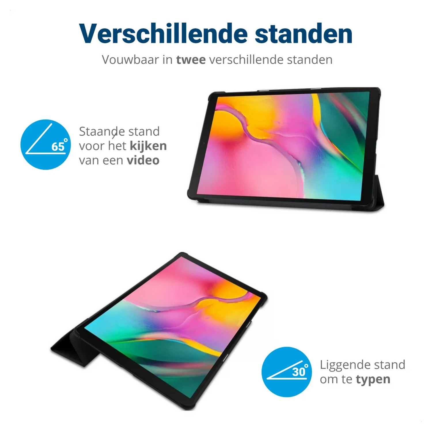 Lenovo Tab M10 Gen 4 (2025) Hoes Tri-Fold Book Case met Standaard Zwart afbeelding 4