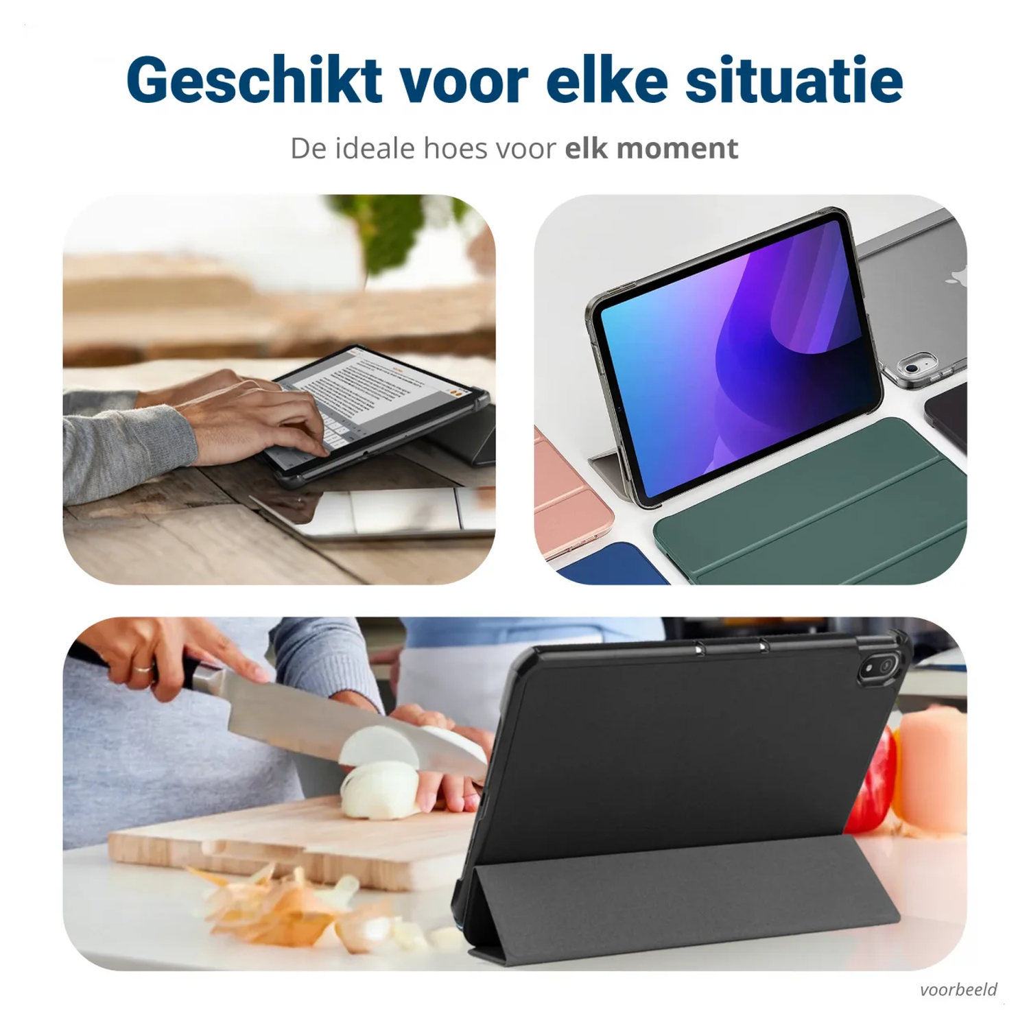 Lenovo Tab M10 Gen 4 (2025) Hoes Tri-Fold Book Case met Standaard Zwart afbeelding 5