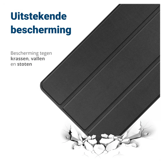 Lenovo Tab M10 Gen 4 (2025) Hoes Tri-Fold Book Case met Standaard Zwart afbeelding 2