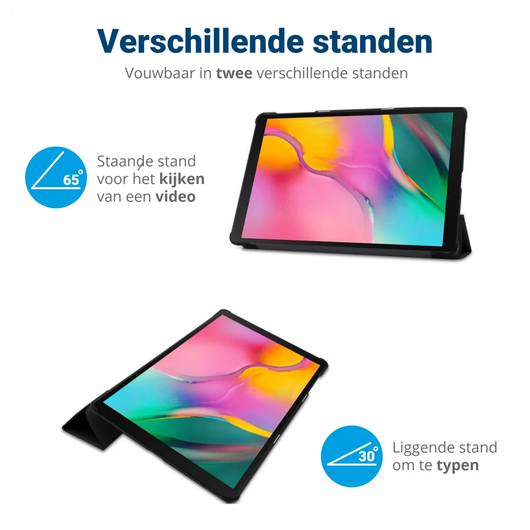 Lenovo Tab M10 Gen 4 (2025) Hoes Tri-Fold Book Case met Standaard Zwart afbeelding 4