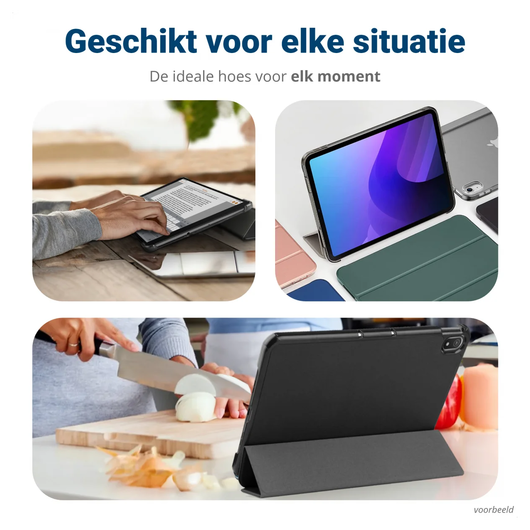 Lenovo Tab M10 Gen 4 (2025) Hoes Tri-Fold Book Case met Standaard Zwart afbeelding 5