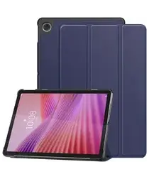 Lenovo Tab M10 Gen 4 Hoes Tri-Fold Book Case met Standaard Blauw afbeelding