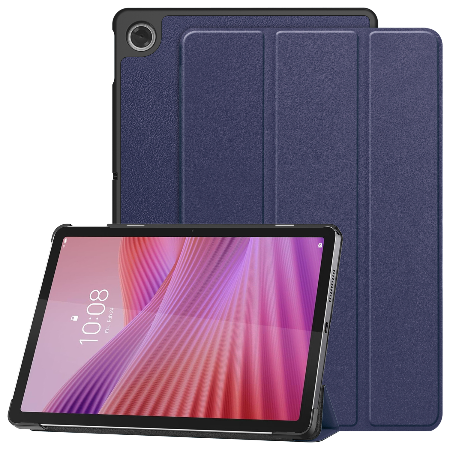 Lenovo Tab M10 Gen 4 (2025) Hoes Tri-Fold Book Case met Standaard Blauw afbeelding 1