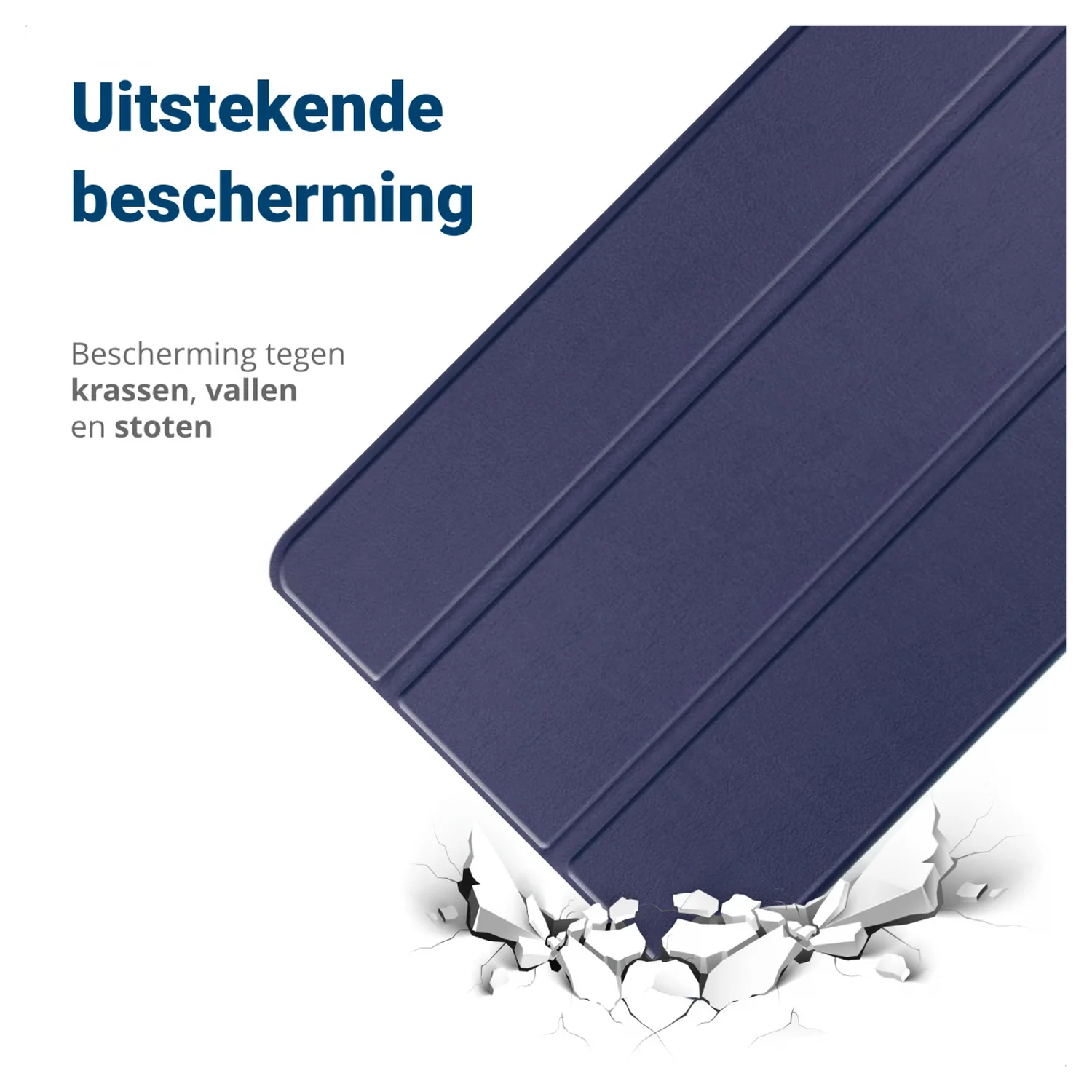 Lenovo Tab M10 Gen 4 (2025) Hoes Tri-Fold Book Case met Standaard Blauw afbeelding 2