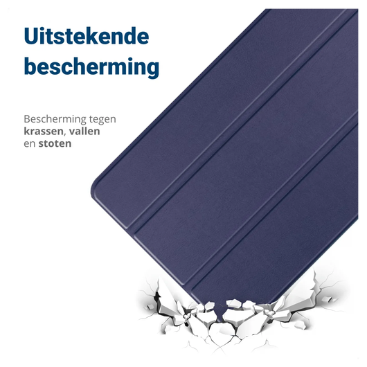Lenovo Tab M10 Gen 4 (2025) Hoes Tri-Fold Book Case met Standaard Blauw afbeelding 2