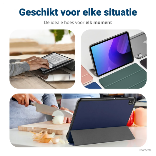 Lenovo Tab M10 Gen 4 (2025) Hoes Tri-Fold Book Case met Standaard Blauw afbeelding 5