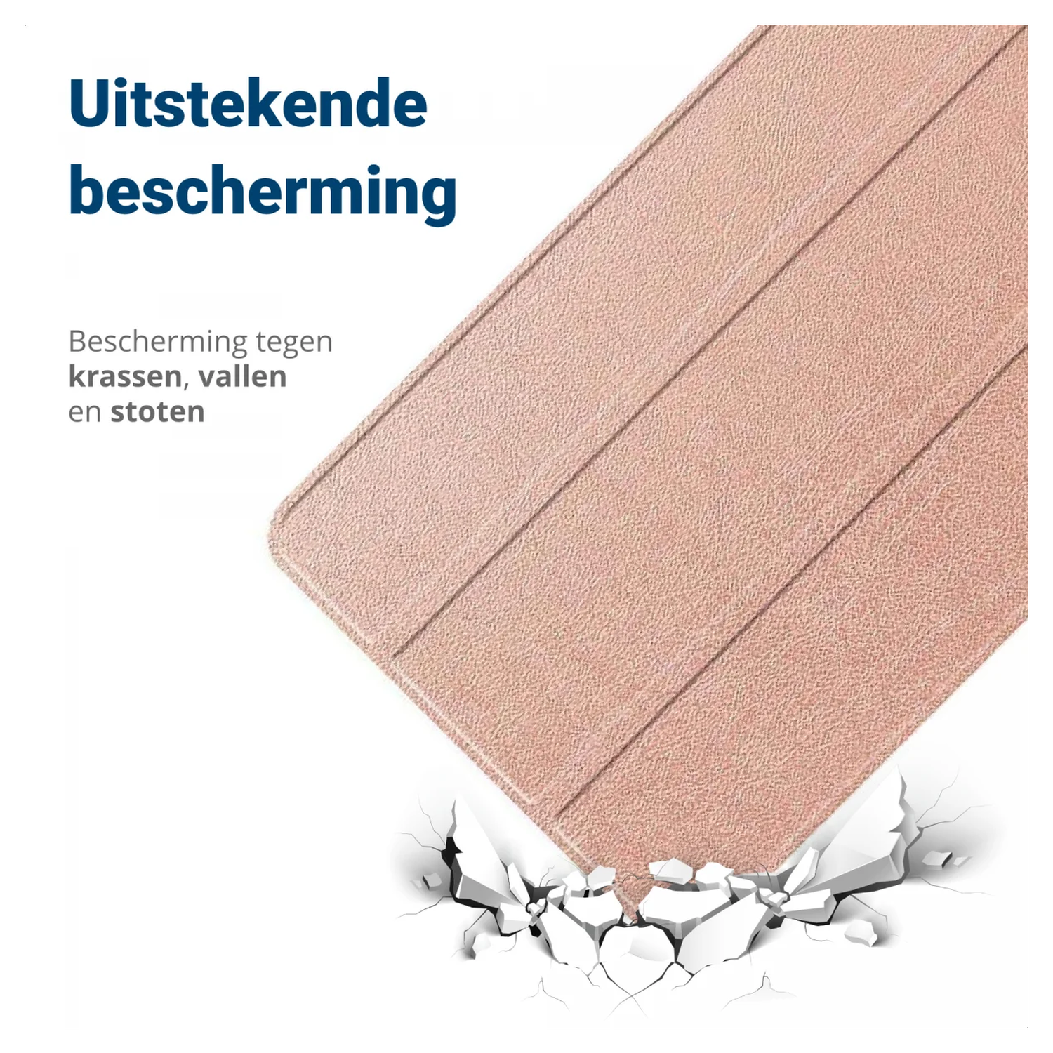 Lenovo Tab M10 Gen 4 (2025) Hoes Tri-Fold Book Case met Standaard Roze afbeelding 3