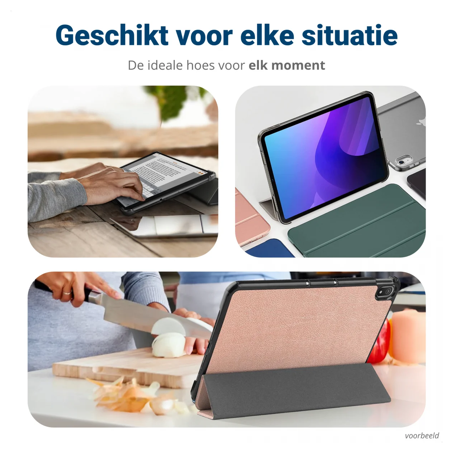 Lenovo Tab M10 Gen 4 (2025) Hoes Tri-Fold Book Case met Standaard Roze afbeelding 6