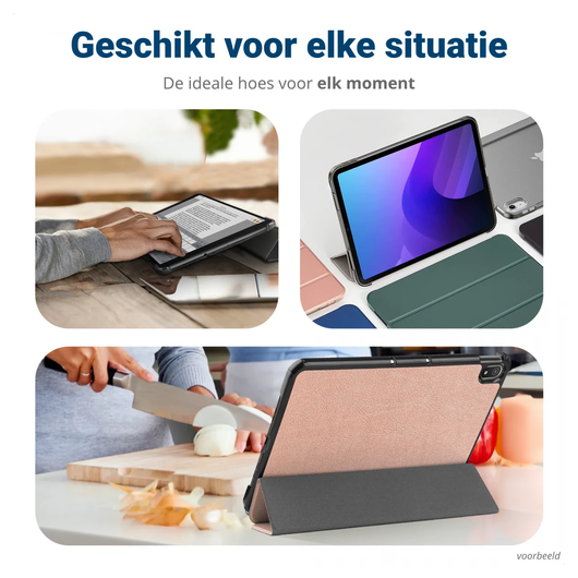Lenovo Tab M10 Gen 4 (2025) Hoes Tri-Fold Book Case met Standaard Roze afbeelding 6