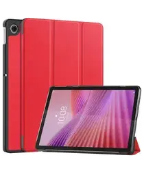 Lenovo Tab M10 Gen 4 Hoes Tri-Fold Book Case met Standaard Rood afbeelding