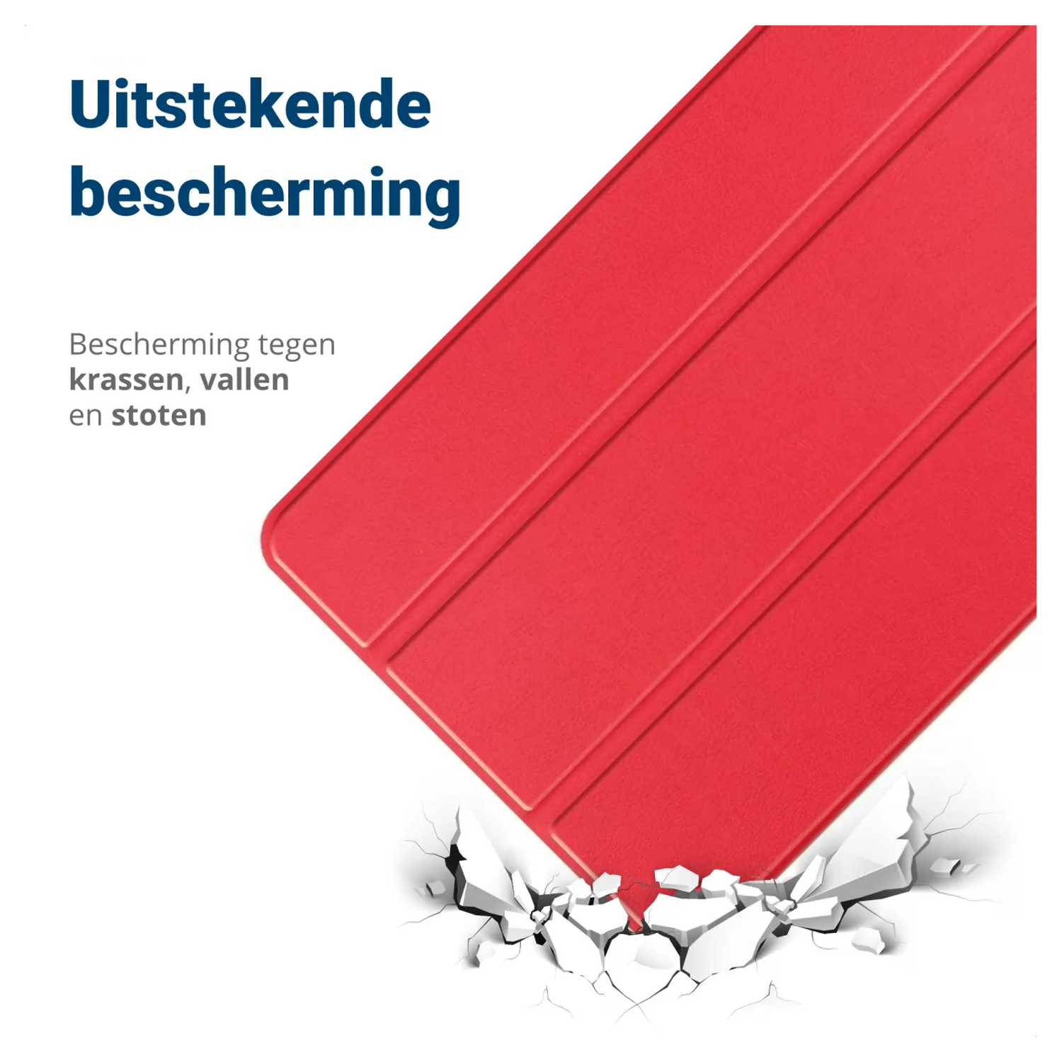 Lenovo Tab M10 Gen 4 (2025) Hoes Tri-Fold Book Case met Standaard Rood afbeelding 3