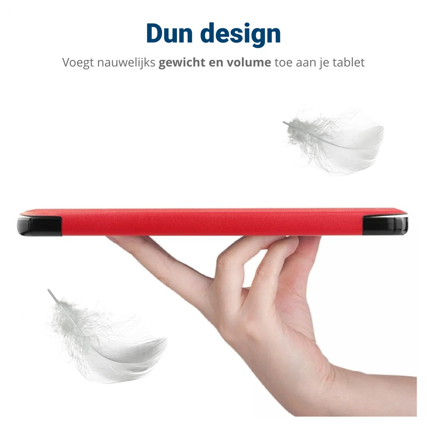 Lenovo Tab M10 Gen 4 (2025) Hoes Tri-Fold Book Case met Standaard Rood afbeelding 7