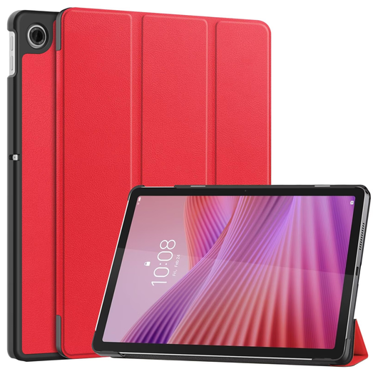 Lenovo Tab M10 Gen 4 (2025) Hoes Tri-Fold Book Case met Standaard Rood afbeelding 1