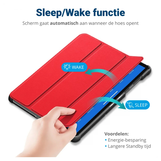 Lenovo Tab M10 Gen 4 (2025) Hoes Tri-Fold Book Case met Standaard Rood afbeelding 4