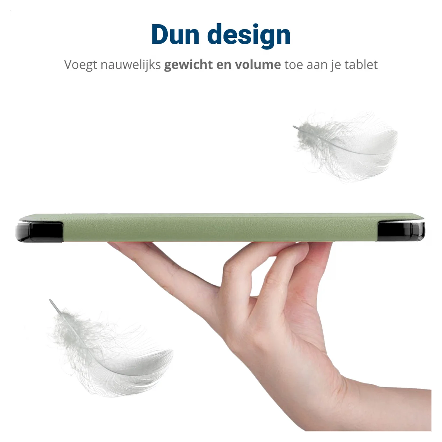Lenovo Tab M10 Gen 4 (2025) Hoes Tri-Fold Book Case met Standaard Groen afbeelding 4