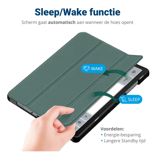 Lenovo Tab M10 Gen 4 (2025) Hoes Tri-Fold Book Case met Standaard Groen afbeelding 3