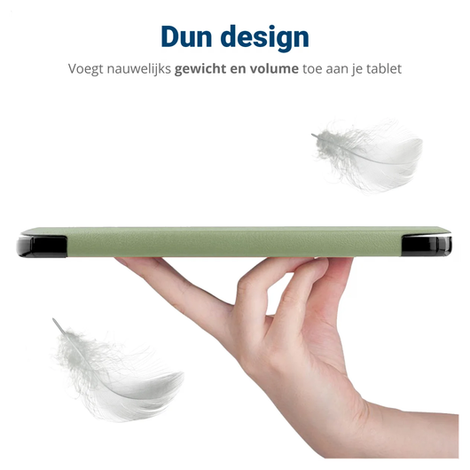 Lenovo Tab M10 Gen 4 (2025) Hoes Tri-Fold Book Case met Standaard Groen afbeelding 4