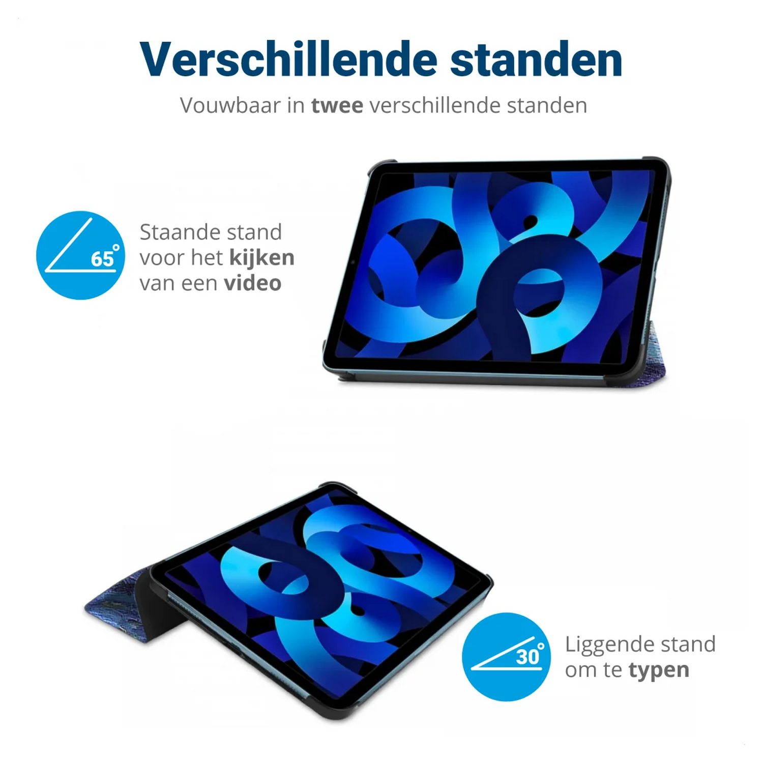 Lenovo Tab M10 Gen 4 (2025) Hoes Tri-Fold Book Case met Standaard Sterrennacht afbeelding 4