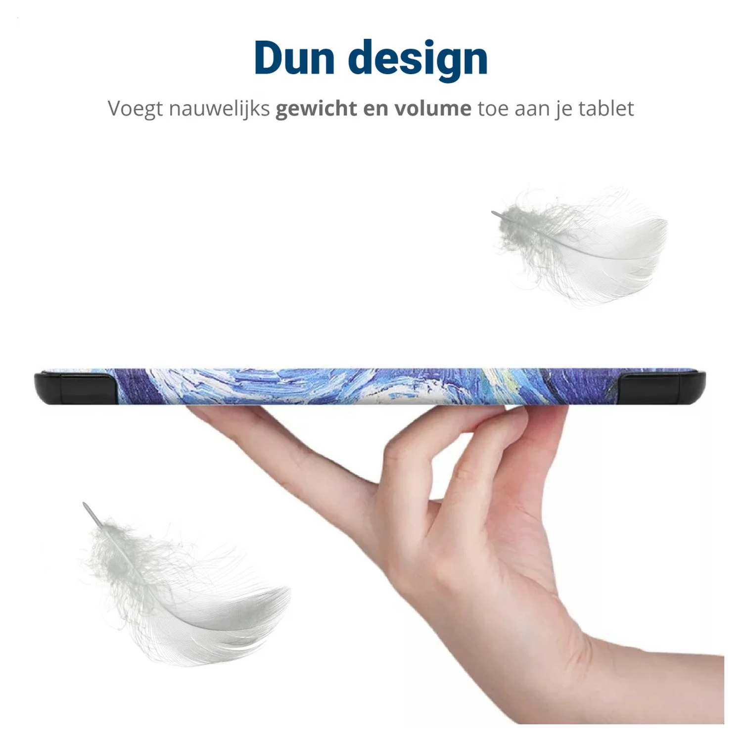 Lenovo Tab M10 Gen 4 (2025) Hoes Tri-Fold Book Case met Standaard Sterrennacht afbeelding 6