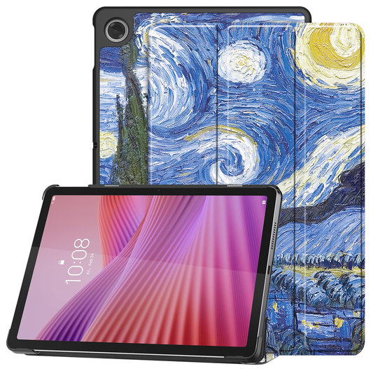 Lenovo Tab M10 Gen 4 (2025) Hoes Tri-Fold Book Case met Standaard Sterrennacht afbeelding 1