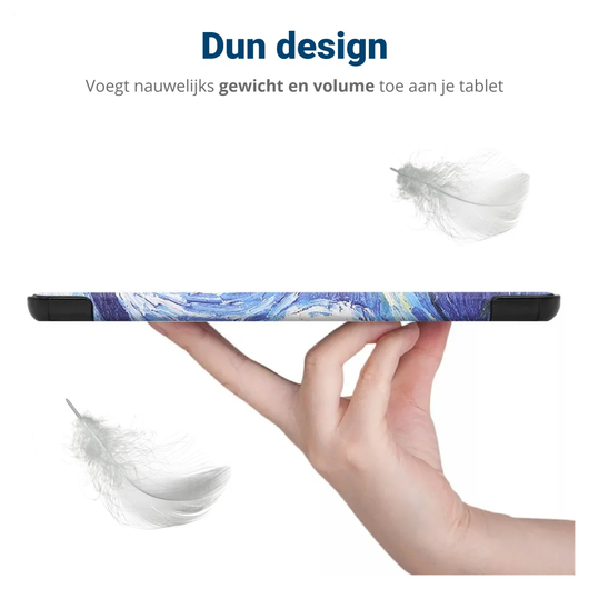 Lenovo Tab M10 Gen 4 (2025) Hoes Tri-Fold Book Case met Standaard Sterrennacht afbeelding 6